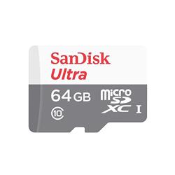 MEMORIA SANDISK MICRO SD 64GB CLASE 10 C/ADAPTADOR (SDSQUNS-064G-GN)