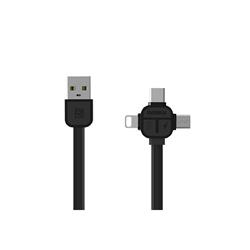 CABLE USB REMAX 3 EN 1 IPHONE-USB C-MICRO USB RC-066TH NEGRO BLISTER LIGHTNING