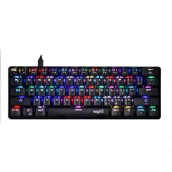 TECLADO NISUTA GAMER MECANICO RGB 61 TECLAS NEGRO 