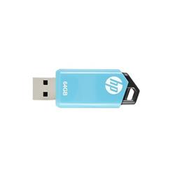 PEN DRIVE HP 64GB V150W RETRACTIL CELESTE Y NEGRO USB (HPFD150W-64P)