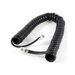 CABLE P/TELEFONO ENRULADO x UNID 0.30Mts (cte4n) NEGRO