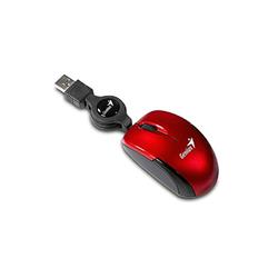 MOUSE MICRO TRAVELER GENIUS RETRACTIL USB RUBY