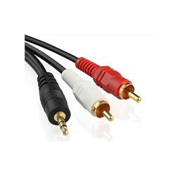 CABLE MINI PLUG 3.5 (M) A 2 RCA (M) 3MTS NSCAU35S