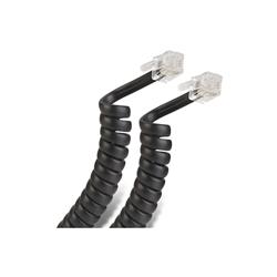 CABLE P/TELEFONO ENRULADO x UNID. 0.70Mts (cte5n) NEGRO