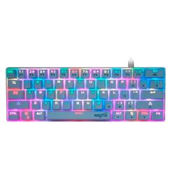 TECLADO NISUTA GAMER MECANICO RGB 61 TECLAS BLANCO