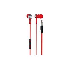 AURICULAR NISUTA IN EAR P/MP3 SILIC. 3.5MM 19V ROJO (NSAU19)